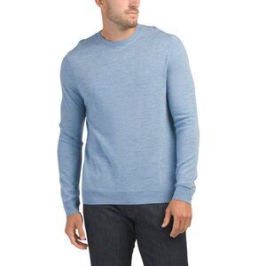 BOGNER Mystic Blue Merino Wool Ole Crew Neck Sweater